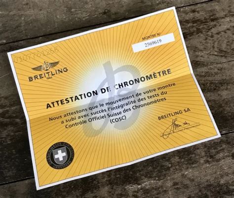 breitling cosc zertifikat